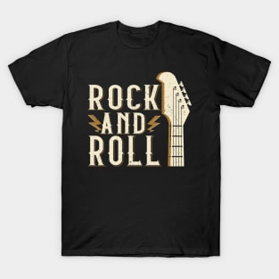 Rock and Roll  and Guitar T-Shirt